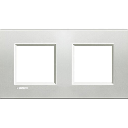 Bticino Rahmen LNA4802M2AG SILVER 2x2-mod