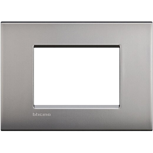 Bticino Rahmen LNC4803NK NICKEL 3-modulig