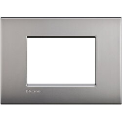 Bticino Rahmen LNC4803NK NICKEL 3-modulig