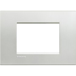 Bticino Rahmen LNA4803AG SILVER 3-modulig