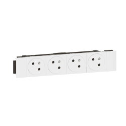 Legrand Steckdose Mosaic 4-f.F/B Snap-On EBS ultraws