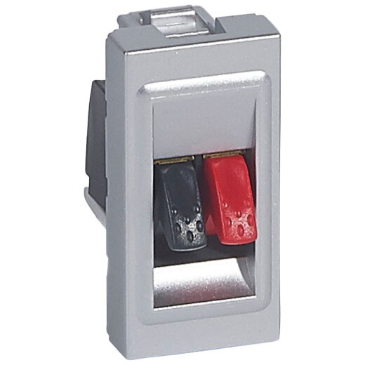 Legrand Anschlusseinheit Mosaic Hi-Fi- 1-f.f.Leitunge 4mm alu