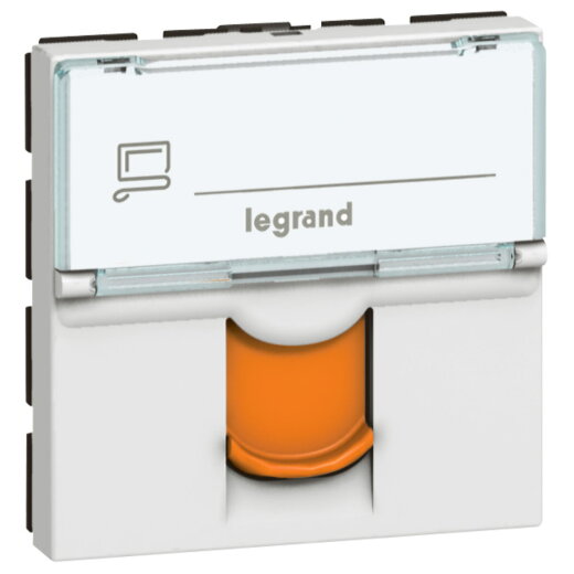 Legrand Einsatz Mosaic 1-f.RJ45 Kat6A 2-mod.ultraws/or