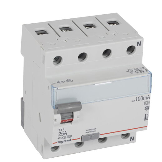 Legrand FI-Schutzschalter, FI 411774 TX3 25A 4P 100MA A
