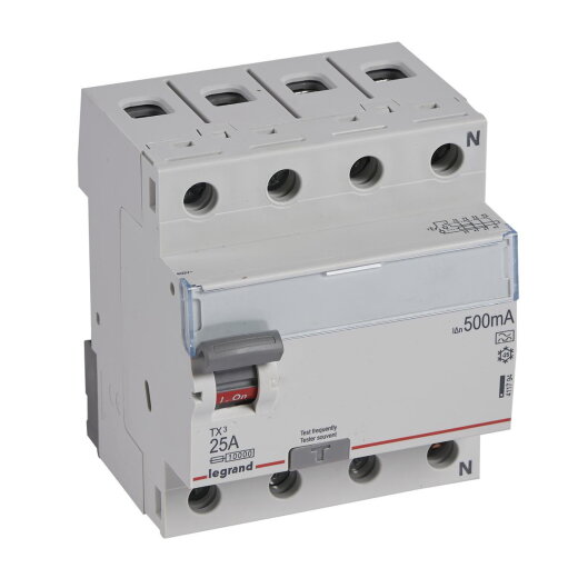 Legrand FI-Schutzschalter, FI 411794 TX3 25A 4P 500MA A