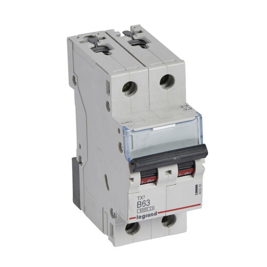 Legrand Leitungsschutzschalter, Automat TX3 B63A 2polig 6kA 2M