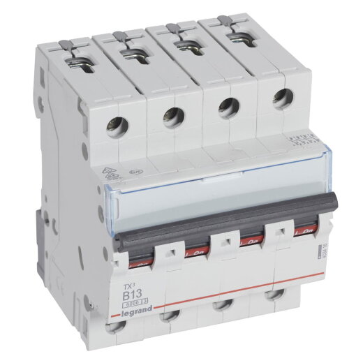 Legrand Leitungsschutzschalter, Automat TX3 B13A 4polig 6kA 4M
