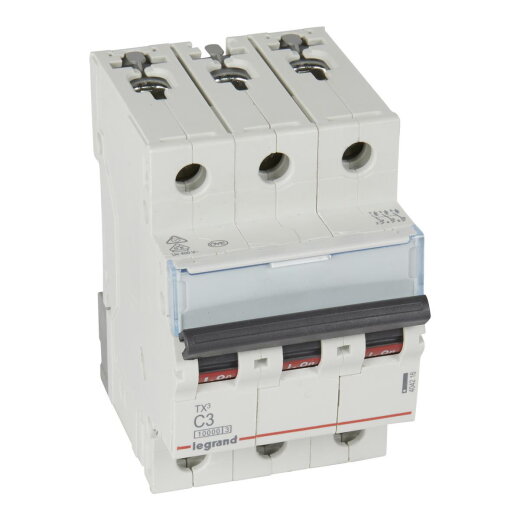 Legrand Leitungsschutzschalter, Automat TX3 C3A 3polig 10kA 3M