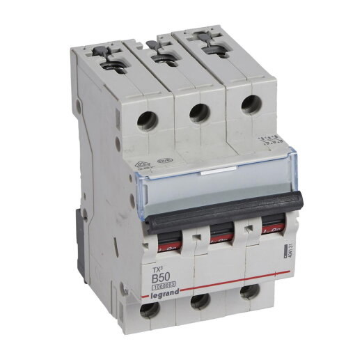 Legrand Leitungsschutzschalter, Automat TX3 B50A 3polig 10kA 3M