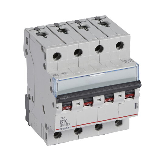 Legrand Leitungsschutzschalter, Automat 404152 TX3 B10A 4P 10KA 4M