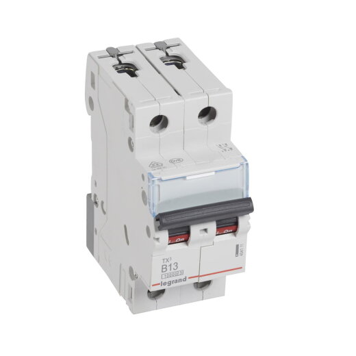 Legrand Leitungsschutzschalter, Automat 404111 TX3 B13A 2P 10KA 2M