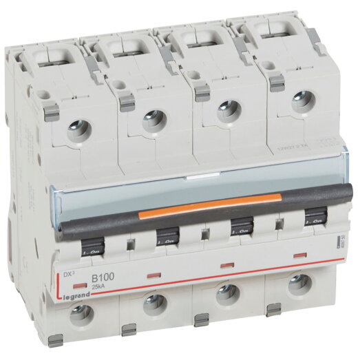 Legrand Leitungsschutzschalter, Automat 409750 DX3 B100A 4P 25KA 6M