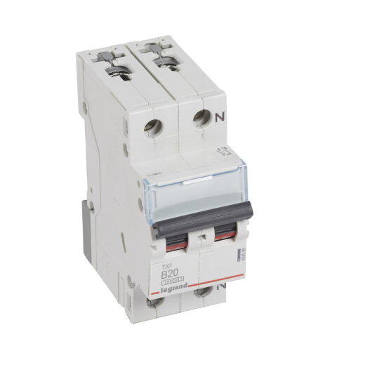 Legrand Leitungsschutzschalter, Automat 404099 TX3 B20A 1P+N 10KA 2M