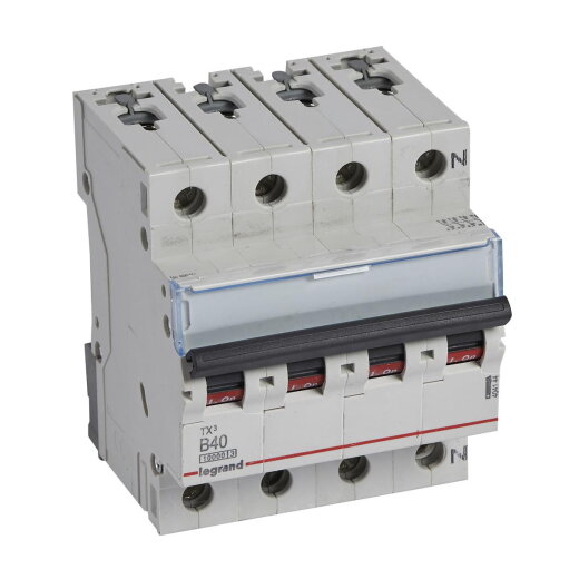Legrand Leitungsschutzschalter, Automat 404144 TX3 B40A 3P+N 10KA 4M