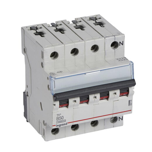 Legrand Leitungsschutzschalter, Automat 404145 TX3 B50A 3P+N 10KA 4M