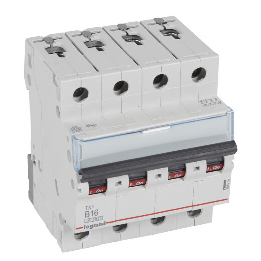 Legrand Leitungsschutzschalter, Automat 404154 TX3 B16A 4P 10KA 4M