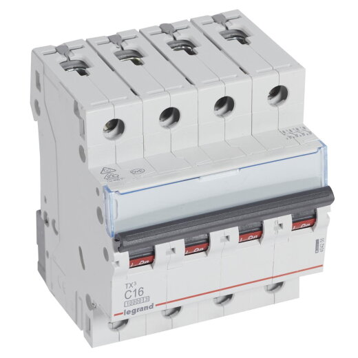 Legrand Leitungsschutzschalter, Automat 404256 TX3 C16A 4P 10KA 4M