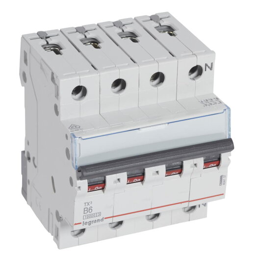 Legrand Leitungsschutzschalter, Automat 404137 TX3 B6A 3P+N 10KA 4M