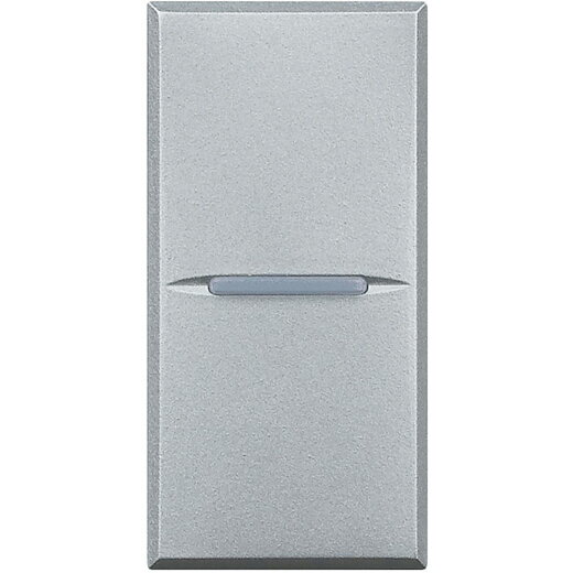 Bticino Taster Axolute mit Öffnerkontakt 1-modulig Alu