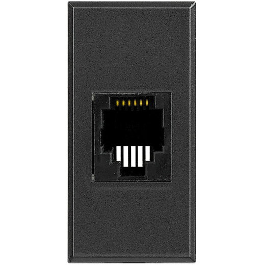Bticino Datenanschlussdosen RJ45 Cat6 UTP110 anthrazit
