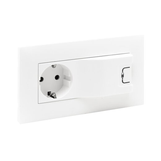 Legrand SCHUKO-Steckdose 864123 Niloe Step + USB 1000mA ultraweiß
