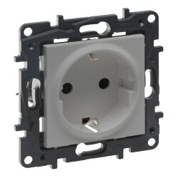 Legrand SCHUKO-Steckdose 864362 Niloe Step aluminium