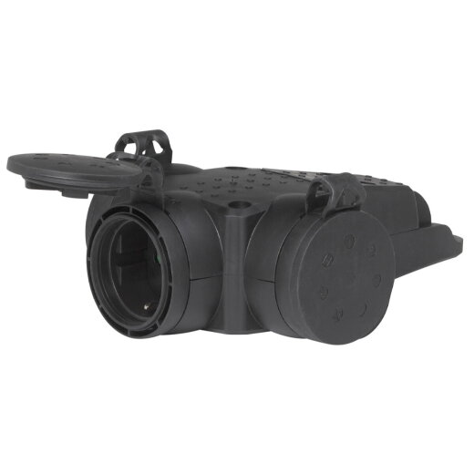 Legrand SCHUKO-Kupplung 3-fach Gummi IP44