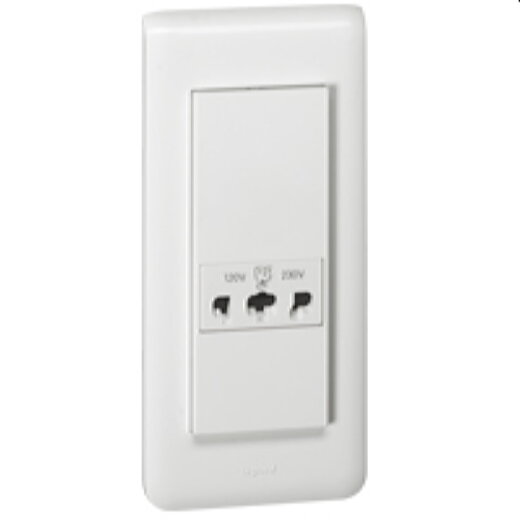 Legrand Rasiersteckdose 077586 MSC 5mod vert. ws