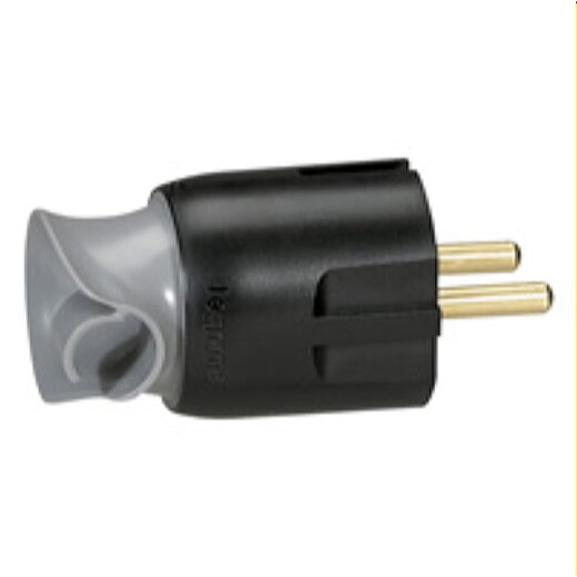 Legrand Stecker 050173 drehbare Einf. sw/gr