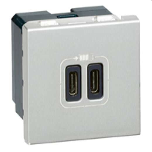 Legrand Modul MSC 2xUSB-C 2Mod 2400MA aluminium