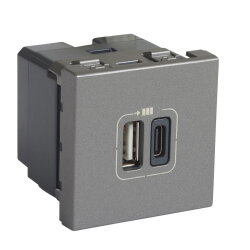 Legrand Modul MSC 2xUSB-A+C 2Mod 2400MA aluminium
