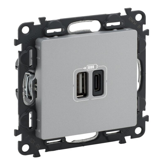 Legrand  753306 VLIFE 2xUSB-A+C 2MOD 3A AL