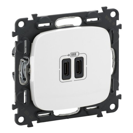 Legrand  755345 VALLURE 2xUSB-C 2MOD 3A UW