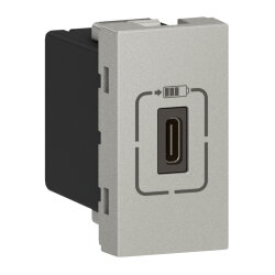 Legrand Steckdose Mosaic Typ-C 1-mod Ladestrom 1,5 A alu