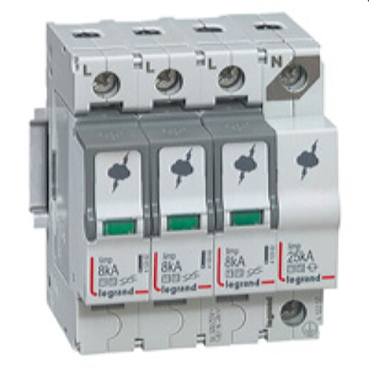 Legrand  412257 SPD T1+T2 8KA 3P+N NR 4M