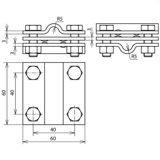 Dehn & Söhne Kreuzstück 319207 Cu DIN 48845 D
