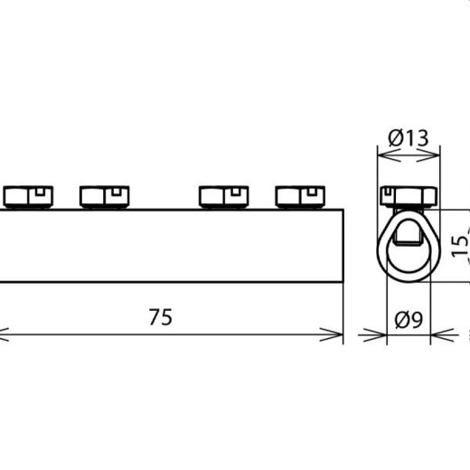 Dehn & Söhne Verbindungsmuffe 385207 Cu 8mm