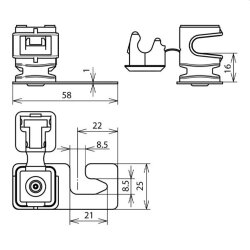 Dehn & Söhne Dachleitungshalter 204916 Niro m....