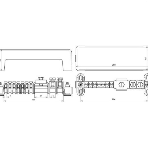 Dehn & Söhne Potentialausgleichsschiene 563010 Ms/gal SN 100qmm PAS 10RK