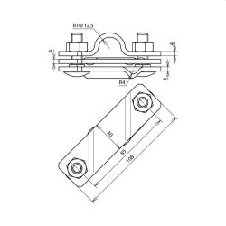 Dehn & Söhne Anschlussschelle 625015 St/tZn 25mm