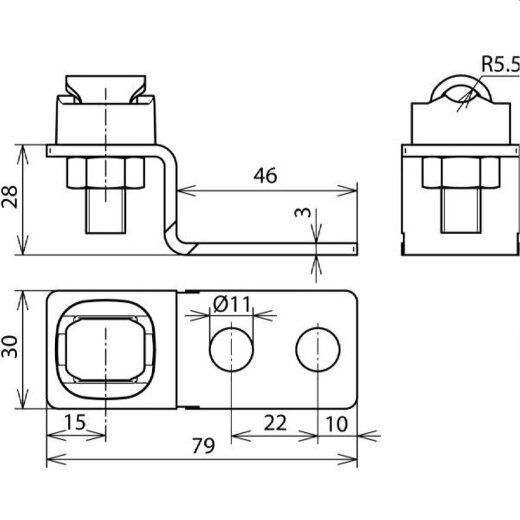 Dehn & Söhne Endstück 363010 mit KS-Verbinder St/tZn