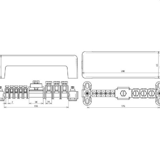 Dehn & Söhne Potentialausgleichsschiene 563020 Ms/gal Sn 100qmm PAS 9RK