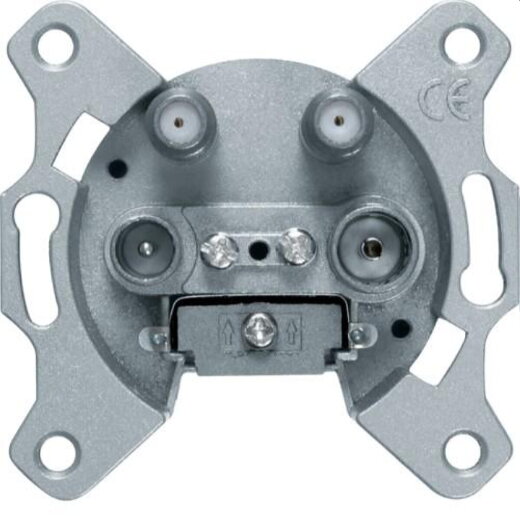 Berker Antennendose M3459410 4Loch Einzeldose Televes