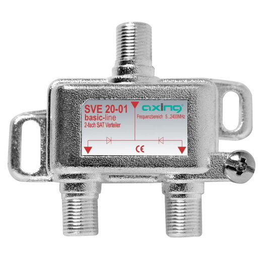 Axing SAT-Verteiler SVE 20-01 2fach basic-line 5-2200mHz SVE02001