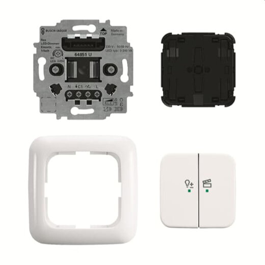 Busch-Jaeger LED-Dimmer, Lichtsteuerung 62851 UJ-214-WL flex WL alpinweiß