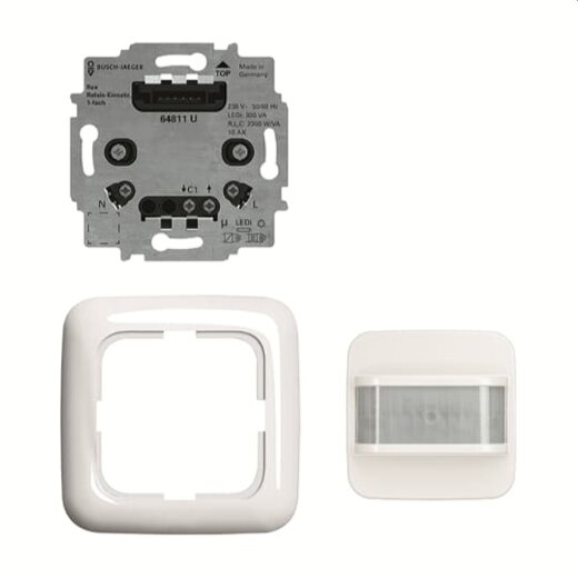 Busch-Jaeger Bewegungsmelder, Wächter 62762 UJ-214-WL 180 flex Set Komfort WL