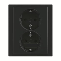 Busch-Jaeger SCHUKO-Doppel-Steckdose 202 EUJB-81 volle...