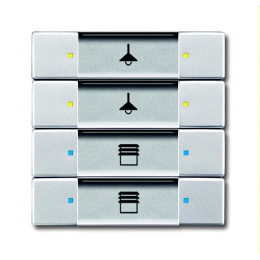 Busch-Jaeger Bedienelement 6127/02-83 4fach aluminiumsilber