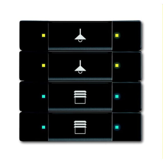 Busch-Jaeger Bedienelement 6127/02-885 4fach schwarz matt