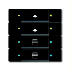 Busch-Jaeger Bedienelement 6127/02-885 4fach schwarz matt